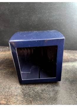 Кутия за подарък кубче с прозорец от гланцов картон 7 см